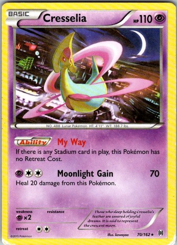 Cresselia 162 rare - cresselia,