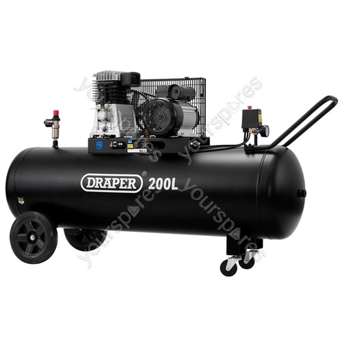 Draper 200l compressore aria - 200l,