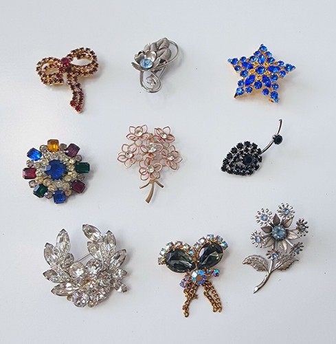 Lotto spille vintage strass - spille,