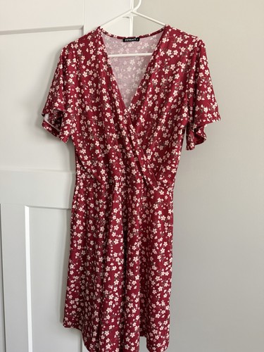 Donna rosso bianco floreale - donna,