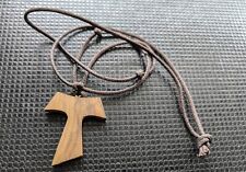 Collana San Francesco Tau legno di  Ulivo