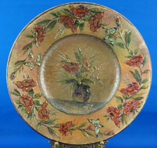 Bottega Riccardo Gatti Faenza Piatto ceramica maiolica lustro natura morta 1900