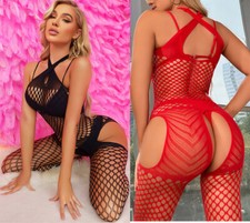 Bodystocking A Rete Sedere Cavallo Aperto Tuta Floreale Body Catsuit Jacquard