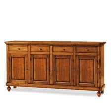 CREDENZA MADIA ARTE POVERA 4 PORTE 4 CASSETTI NOCE SCURO CLASSICO (510)