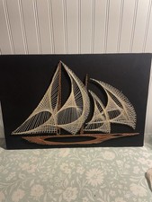 Vintage Sail Boat String Art