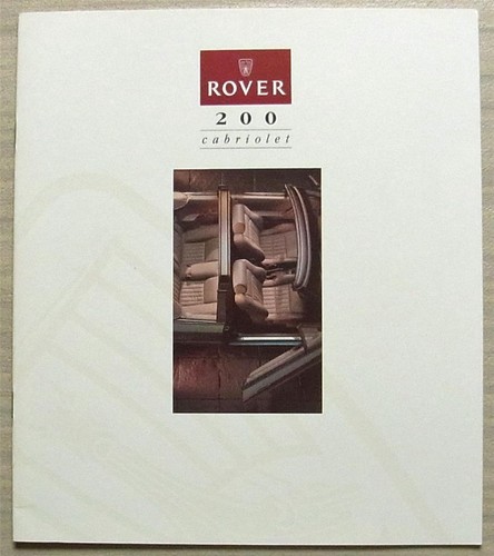 Brochure vendita auto rover - auto,