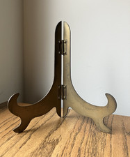 VTG Solid Brass Easel Display Art Stand Picture Plate Book Holder 7 3/4” Tall