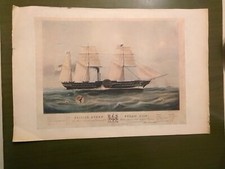 stampa vintage antica nave  a