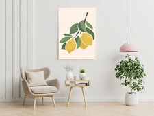 QUADRI MODERNI STAMPA SU TELA NORDICO SCANDINAVO ASTRATTI ASTRATTO LIMONI T288