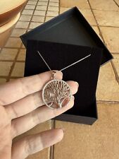 Collana Girocollo Donna In Argento 925 Con Pendente Albero Della Vita Con Strass