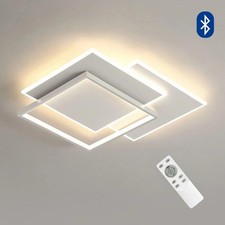 Plafoniera LED 64W Moderna 3 Quadrati Dimmerabile con App Bluetooth 5888lm 50×50