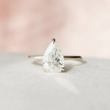 3CT Pear Cut Moissanite