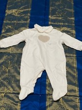 PROMO! IL GUFO - Tutina Pagliaccetto in felpa con cuore beige 6 mesi 62 cm