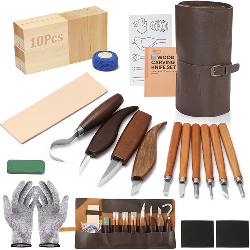 Pezzi kit intaglio legno - 28,