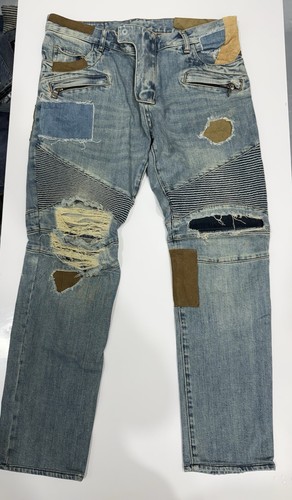 Jeans uomo balmain biker denim - jeans,