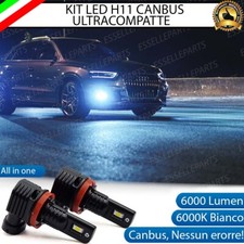 KIT FULL LED H11 FENDINEBBIA PER AUDI Q3 8U 6000K BIANCO 6000 LUMEN CANBUS