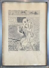 Provino Salvatore (Bagheria, 1943) QUADRO Ritmo della Città ACQUAFORTE e Cornice