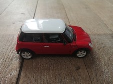 BURAGO USATO 1:18 AUTO MINI COOPER 2000 ROSSO E BIANCO MADE IN ITALY
