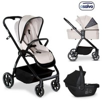 Asalvo Trio Completo Carrozzina Passeggino Ovetto i-Size RODAS BEIGE