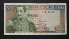 Colombia 500 Pesos Oro 1977 P