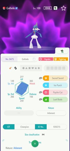 Gallade 6iv shiny - shiny, per