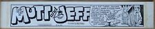 AL SMITH  Original Sunday  comic strip topper  for MUTT AND JEFF