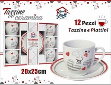Set 6 Tazzine Tazze Caffè Con