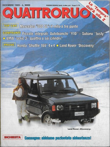 Quattroruote 410 dicembre 1989 - quattroruote,