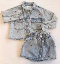 Zara Set Gonna Giacca Denim