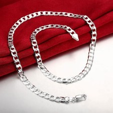szkinsle Collane Argento Sterling 925 per Donna Uomo 6MM Catena Regali Natale