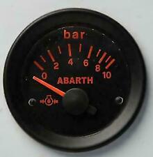 Manometro Strumento Road Retroilluminato Pressione Olio 0-10 BAR +SENSORE Rosso