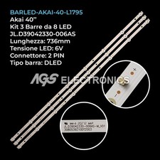 KIT 3 BARRE STRIP LED TV AKAI