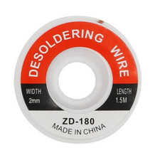 TRECCIA DISSALDANTE 2mm LUNGHEZZA 1,5M RETINA RETE SALDATURA STAGNO SALDANTE