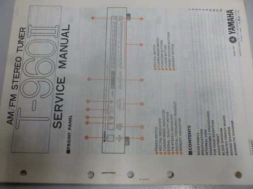Manuale servizio yamaha - servizio,