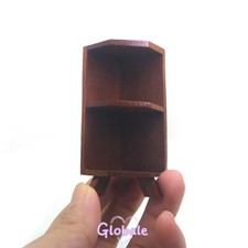 Libreria in miniatura mogano scala 1:12 casa delle bambole armadio ad angolo accessorio