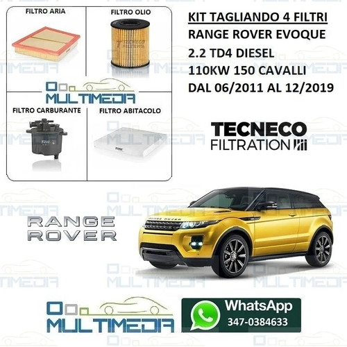 Tagliando filtri land rover - filtri,