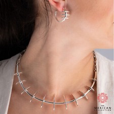 Ampia Collana Moderna Argento