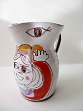 De Simone Desimone piccola brocca ceramica con donna e occhi