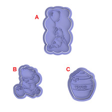 Winnie the Pooh set 3 pezzi cookie cutter formine tagliabiscotti o PDZ