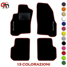 QUEMAR Kit Tappetini Auto per Fiat PUNTO EVO dal 2009 Set Tappeti con 2 Ricami