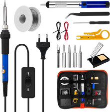 Saldatore a Stagno Kit, 60W Saldatore Kit, Saldatura Elettrico Temperatura Regol