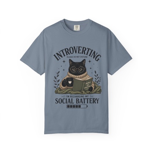 Maglietta gatto introverso