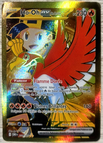 Carte pokémon gold ex - ho-oh,