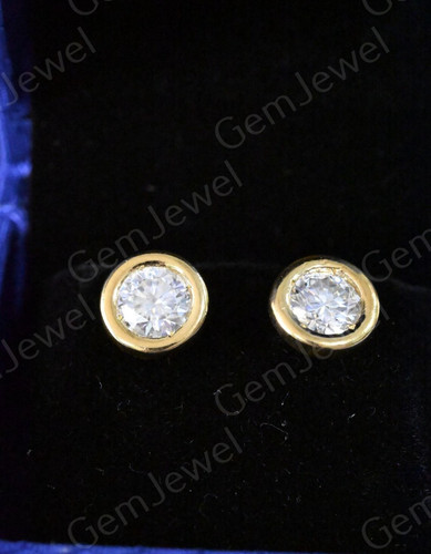 Orecchini perno con diamanti - a,