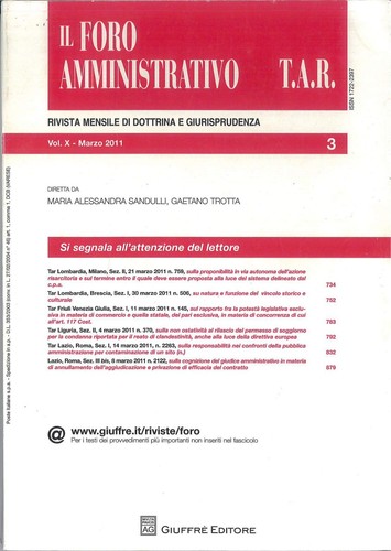 Foro amministrativo tar - il, vol