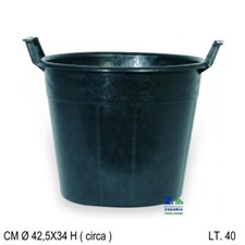MASTELLO TINOZZA CONTENITORE LT 40 NERO PER AGRICOLTURA EDILIZIA GIARDINAGGIO