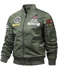 Giubbotto antivento impermeabile verde militare unisex Taglia S