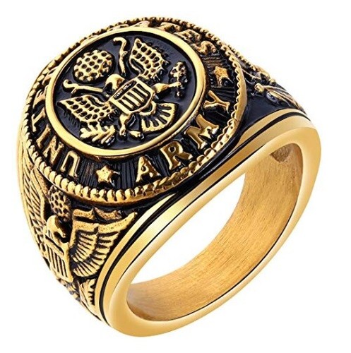 Anello acciaio inox oro - acciaio,