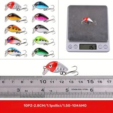 Lotto 10 Esche da pesca finte Minnow artificiale