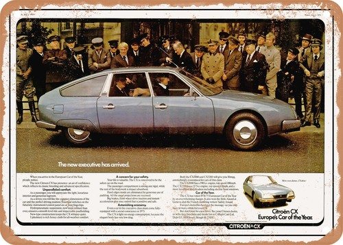 Insegna metallo 1975 citroen - insegna,